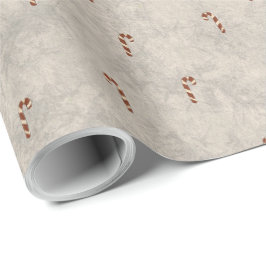 Papel De Regalo Candy Cane Pattern Wrapping Paper