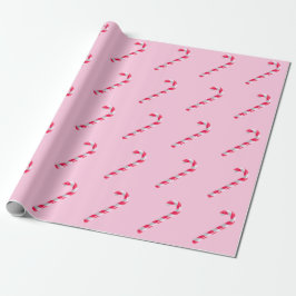 Papel De Regalo Candy Cane Pink Xmas