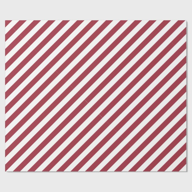 Papel De Regalo Candy Cane Stripes (Superficie plana)