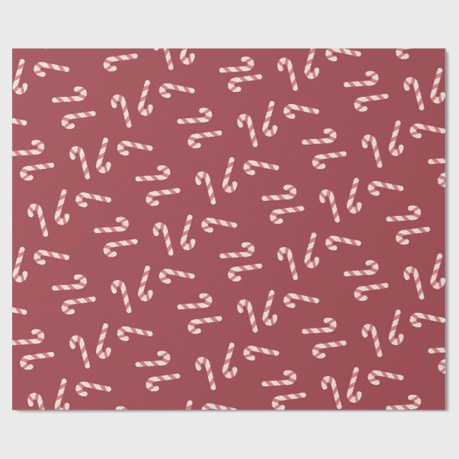 Papel De Regalo Candy Cane Wrapping Paper (Superficie plana)