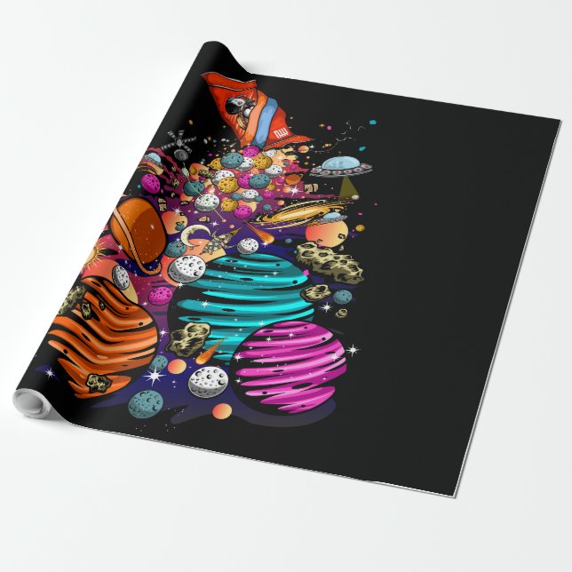Papel De Regalo Candy espacial (Desenrollado)