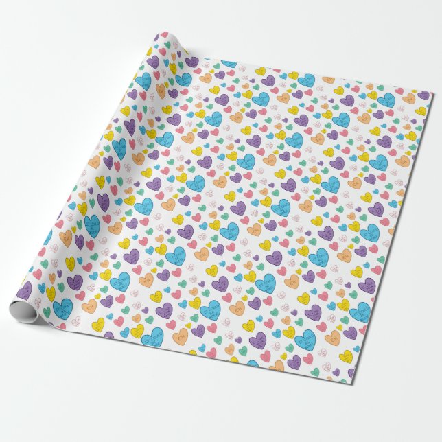 Papel De Regalo Candy Hearts (Desenrollado)