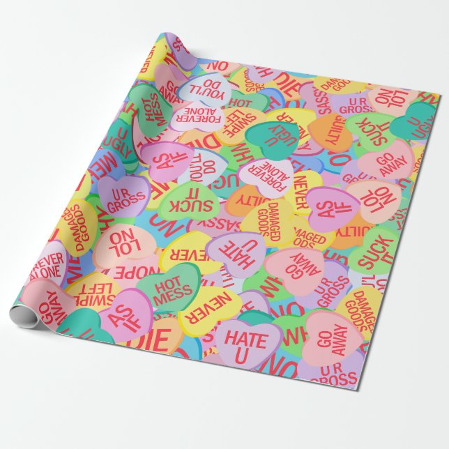 Papel De Regalo Candy Hearts V. 2.0 (Desenrollado)