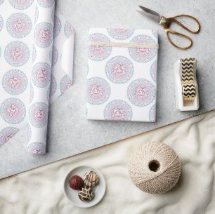 Papel De Regalo Candy Kawaii Bunny Polka Dot Mandala