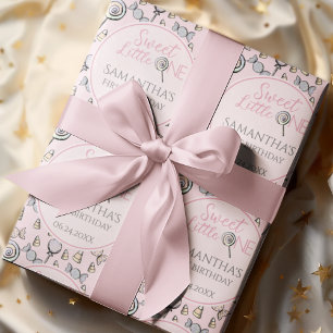 Papel De Regalo Candy rosa Baby Shower dulce pequeño
