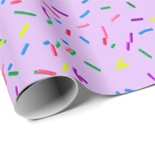 Papel De Regalo Candy Se Espolea Sobre El Púrpura