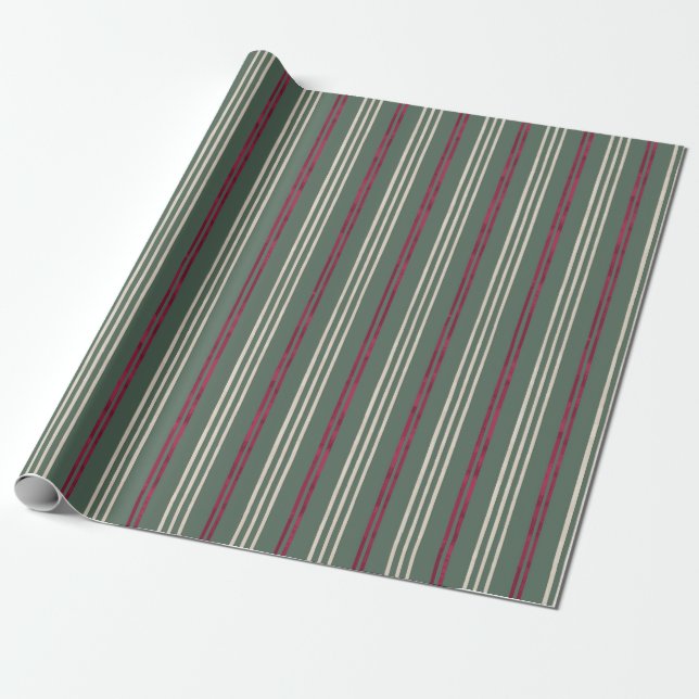 Papel De Regalo Candycane Palm, Navidades de estilo hawaiano (Desenrollado)