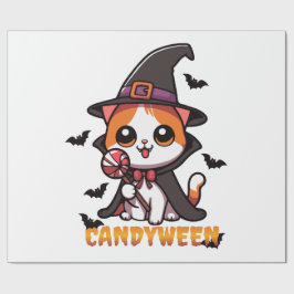 Papel De Regalo candyween - halloween de brujas gatas