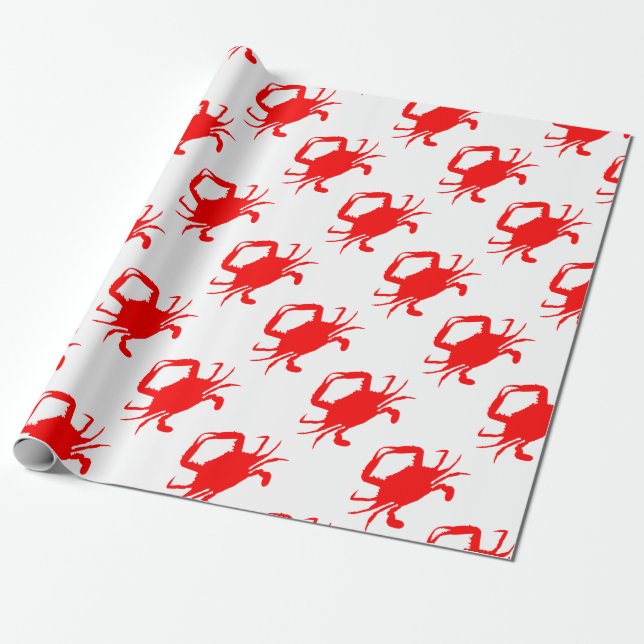 Papel De Regalo Cangrejo rojo (Desenrollado)