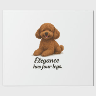 Papel De Regalo Caniche Toy � La Elegancia Tiene Cuatro Patas