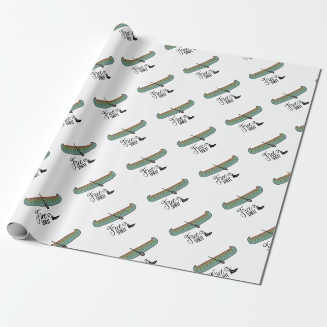 Papel De Regalo Canoa de espíritu libre (Desenrollado)