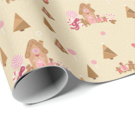 Papel De Regalo Cañón de crema rosa cúrcuma de pan de jengibre env