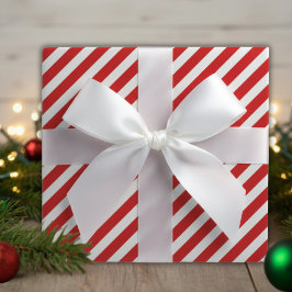 Papel De Regalo Cañón De Pimentempiés Rojo Y Blanco Tirado