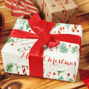 Papel De Regalo Cañones dulces y dulces navidad