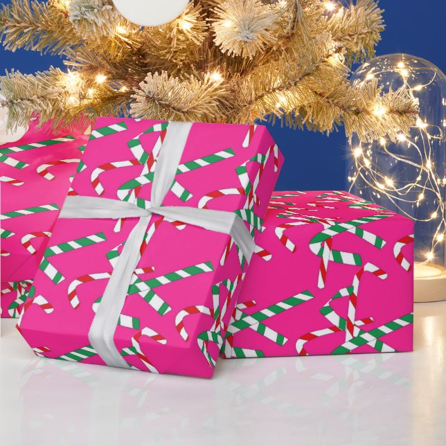 Papel De Regalo Cañones rosados calientes (Vacaciones)