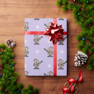 Papel De Regalo Cantando Santa