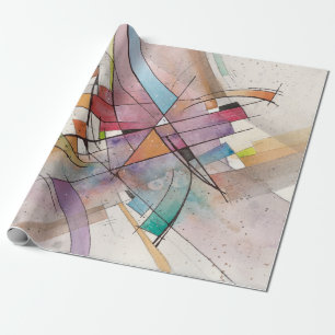 Papel De Regalo CANTATA en MAYOR PASTEL Arte abstracto Acuarela