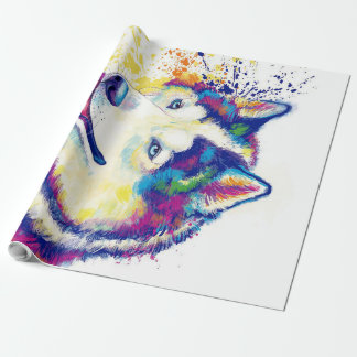 Papel De Regalo Canvas siberianas Husky