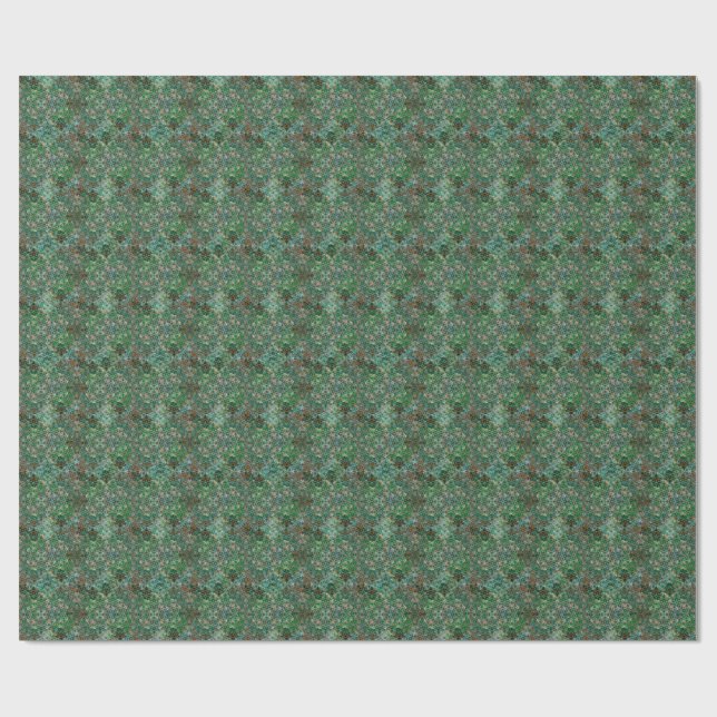 Papel De Regalo Caos controlado – Verde (Superficie plana)