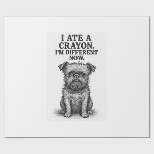 Papel De Regalo Caos de crayones � divertido meme de perro Griffon