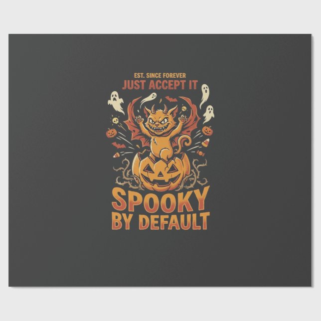 Papel De Regalo Caos de disfraces de Halloween (Superficie plana)