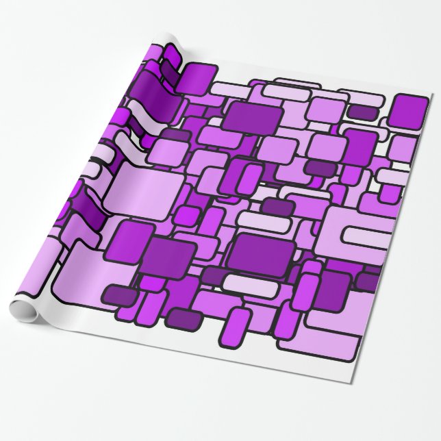 Papel De Regalo Caos morado (Desenrollado)