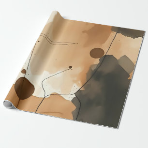 Papel De Regalo Capas de resumen de la tierra neutra