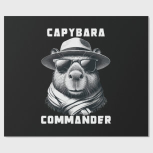 Papel De Regalo Capibara Con Gafas De Sol Capy Comandante