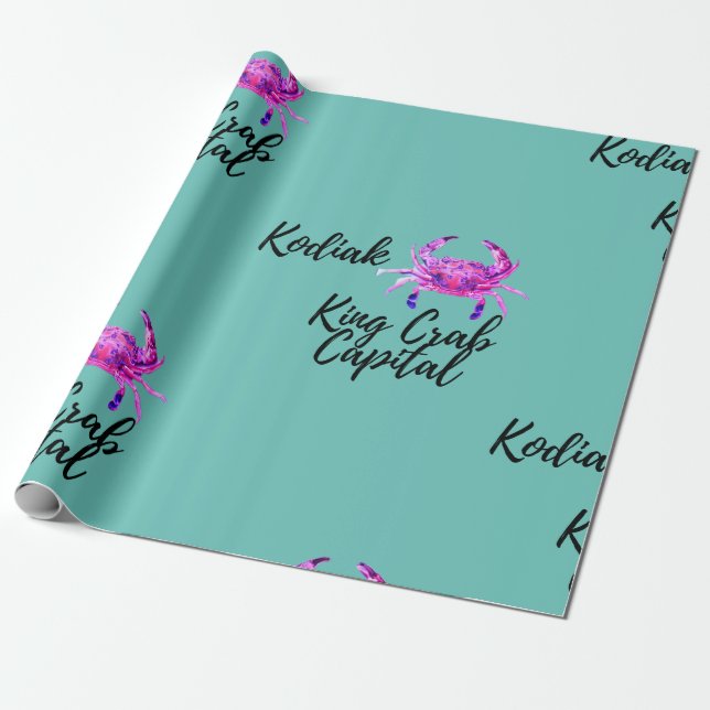 Papel De Regalo Capital de la langosta de Kodiak (Desenrollado)