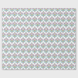 Papel De Regalo Capricho Floral Delicia Moderna Damasquina.