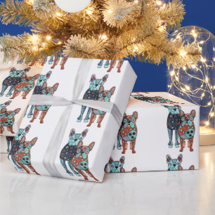 Papel de regalo caprichoso de Bulldogs Franceses A