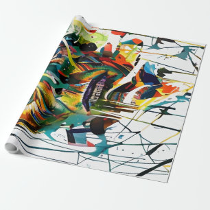 Papel De Regalo Cara abstracta de un extranjero