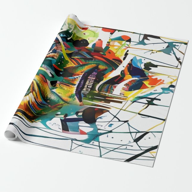 Papel De Regalo Cara abstracta de un extranjero (Desenrollado)