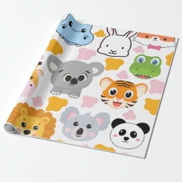 Papel De Regalo Cara de animales pequeños