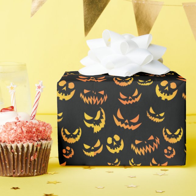 Papel De Regalo Cara de calabaza de Jack O Lantern (Fiesta de cumpleaños )