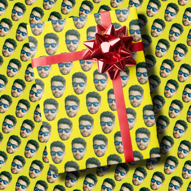 Papel De Regalo Cara de foto divertida personalizada (Subido por el creador)