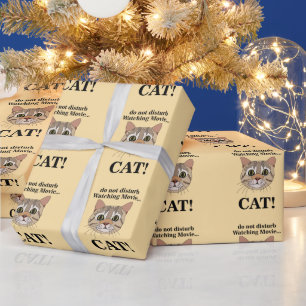 Papel De Regalo Cara de Gato Divertida