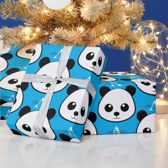 Papel de Regalo Cara de Panda Sonriente – Monogram (Vacaciones)