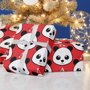 Papel de Regalo Cara de Panda Sonriente – Monogram