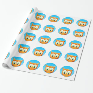 Papel De Regalo Cara De Un Pequeño Búho
