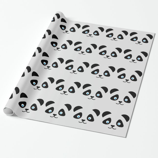 Papel De Regalo cara del oso de panda (Desenrollado)
