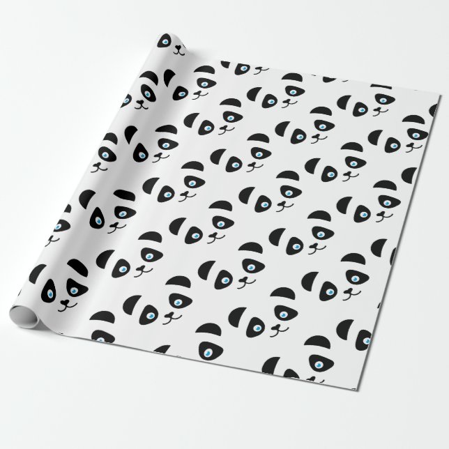 Papel De Regalo cara del oso de panda (Desenrollado)
