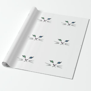 Papel De Regalo Cara dibujada mano linda del gatito