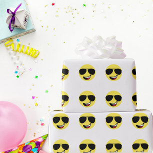Papel De Regalo Cara Feliz y Gafas de Aviador,Divertido
