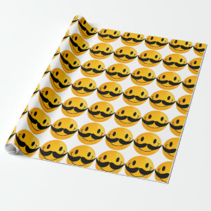 PAPEL DE REGALO CARA MUSTACHE