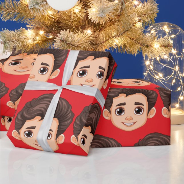 Papel De Regalo Cara Personalizada Cumpleaños Personalizado Boda (Vacaciones)