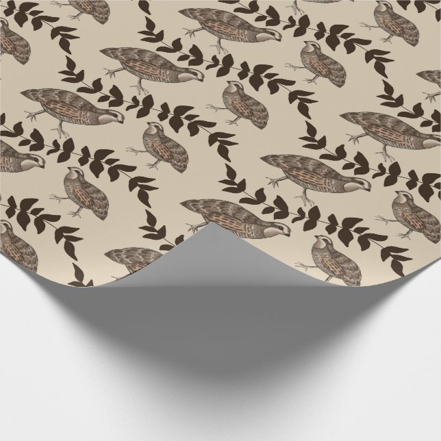 Papel De Regalo Caracol clásico en beige (Esquina)