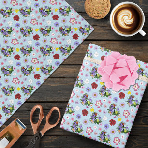 Papel De Regalo Caracoles Cubanos Hongos Purpura