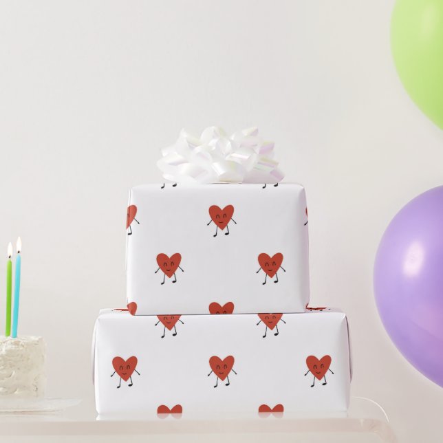 Papel De Regalo Caracteres de Corazones (Regalos de fiesta)