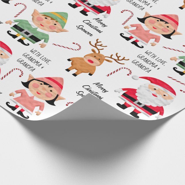 Papel De Regalo Caracteres de Navidades personalizados (Esquina)